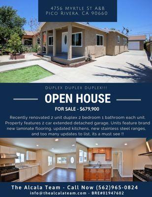 Open House - Pico Rivera, CA!!!