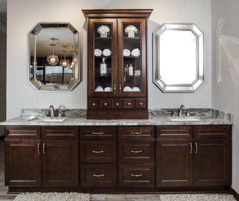 Transitional York Chocolate Master Bath