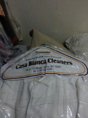 The adverts to the horrible Casa Blanca Cleaners in the Bronx.