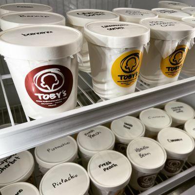 Hand Packed Pints of Toby's Ice Cream