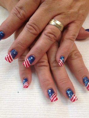 Patriotic nail art