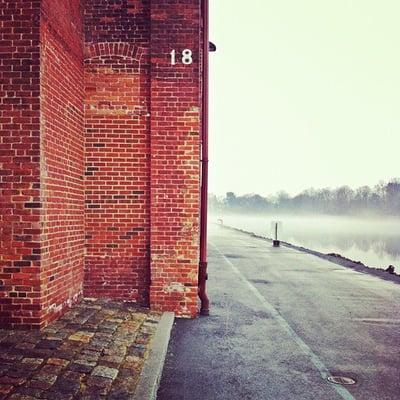 Waltham Watch Factory River Walk, as seen from Fresh Tilled Soil Office View