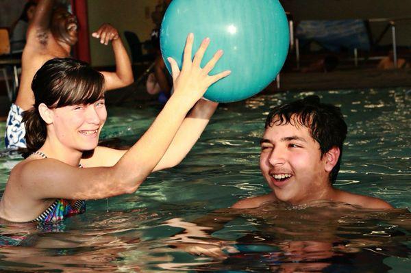 CIDs indoor pool makes swimming a year around activity!