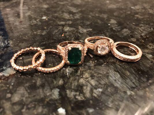 Had all my rings re-dipped in rose gold