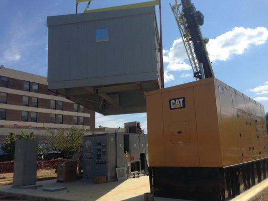 Outdoor Generator Paralleling Switchgear House.