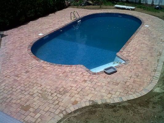 Custom pool patio