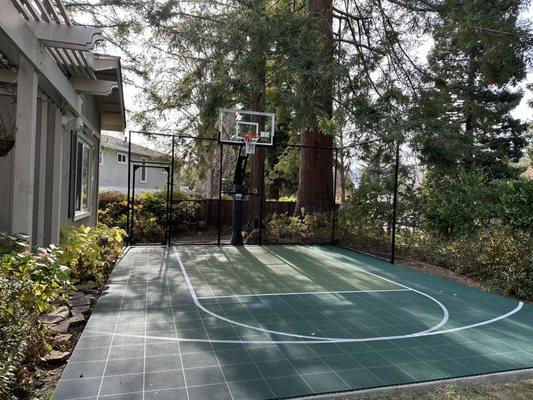 Backyard shooting court