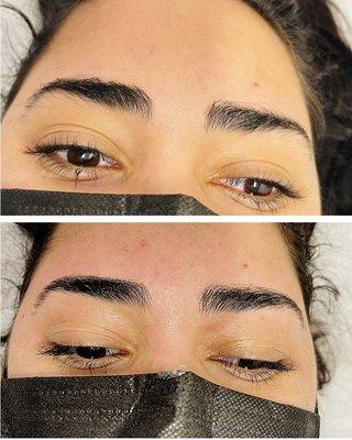 Brow Shaping Before and After