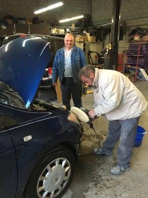 Mike and Ed working on my car!