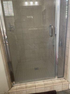 Shower window door