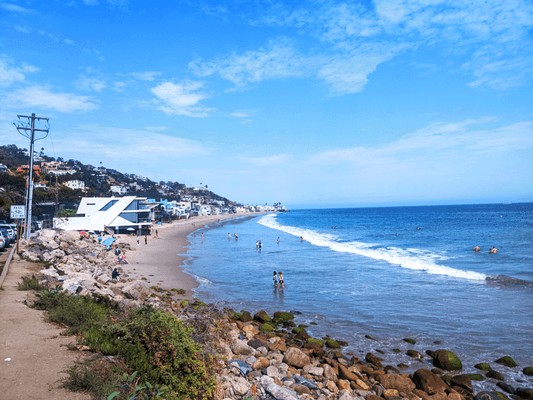 Malibu Beach. Famous beach for surfers, swimmers and if you want to have a peaceful and joyous beach experience. Great neighborhood too.