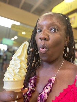 Dole whip. Not ice cream-not sorbet...yummers.