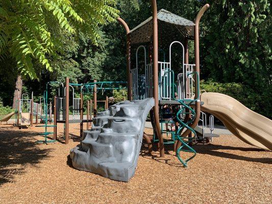 The other side of the playground, from the swing area