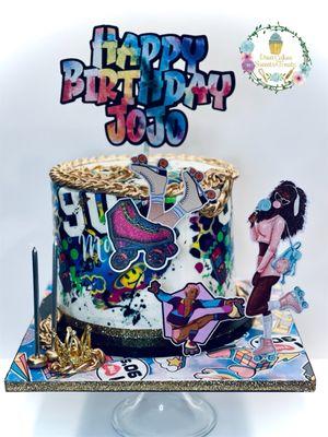 90s theme cake