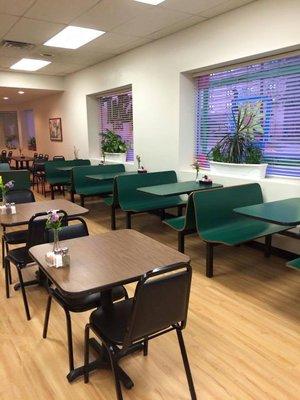 Seating like old style, NEW TASTES of Homemade Soups, Sandwiches, Pies and Wraps Galore !