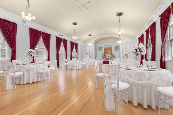 Our main ballroom as an event function hall! Perfect for an intimate gala or special occasion