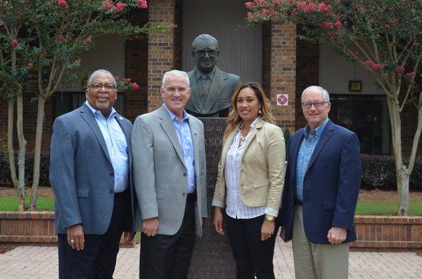 Lt Gen John Hopper Jr., (AFAS), CMSgt Brooke McLean (AFEV), Ms. Leana Franklin (LeMay Fndn),  Lt Gen Chip Utterback, Blue Skies - 2017