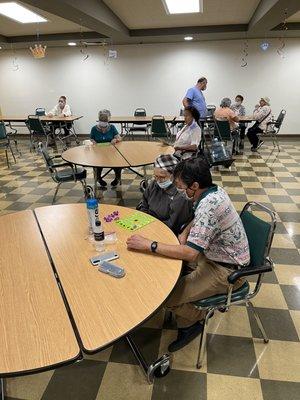 Seniors of Los Angeles playing BINGO at St. Barnabas Senior Center!