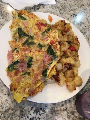 Create your own omelet and home fries