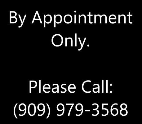 Now located inside 168 market. By Appointment only! Please call (909) 979-3568