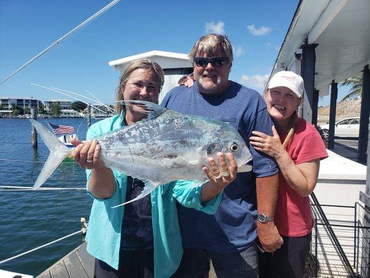 African Pompano caught off the Reef in Key West Florida with Capt Anthony