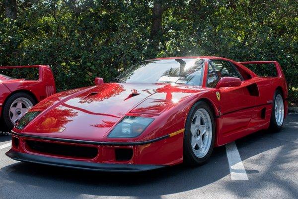 A 1991 Ferrari F40 we restored at Cavillino Concours