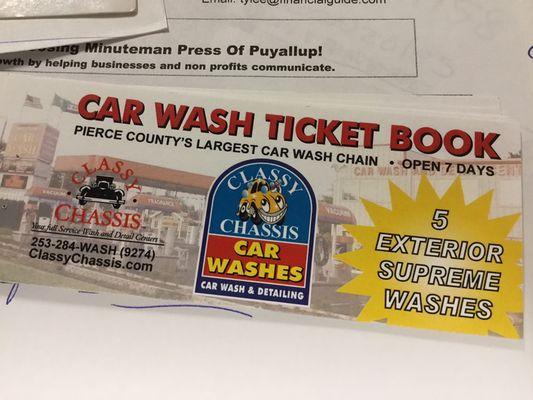 discount Washbooks from Classy Chassis make great donations for your favorite fundraiser...