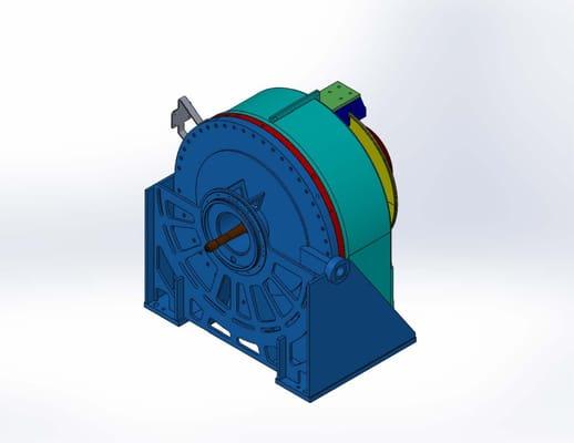 Solidworks Modeling Fracking Motor - Surfaces View