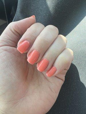 Gel polish manicure