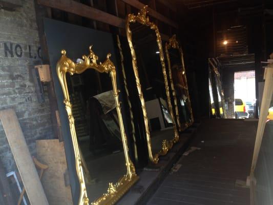 3 large gilded mirrors in for resilvering from the Japanese Embassy in Washington DC!