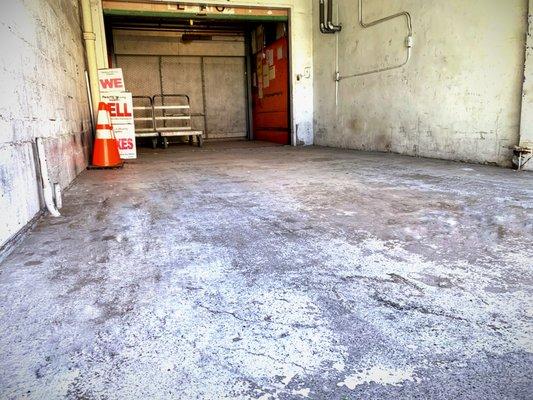 We have a pull in loading dock that allows you to load straight on to our freight elevator.