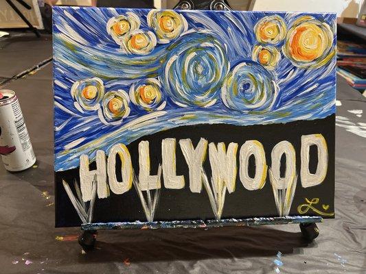 Starry Hollywood Sign