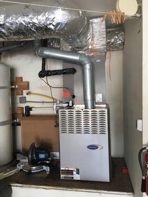 Finished furnace install