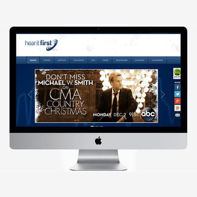 Responsive website for Hear It First. Design by Oniracom