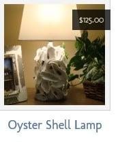 Oyster shell white accent lamp