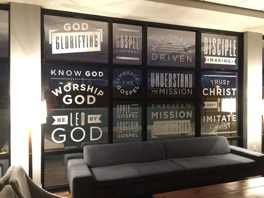 Custom window graphics for Summit Church. We provide non-profit organizations with a 20% discount on most services!