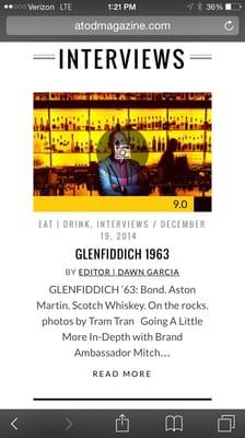 Glenfiddich '63 Launch + Interview with Brand Ambassador Mitch Bechard