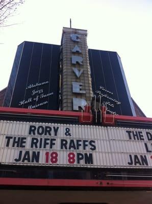 The marquee for the Alabama Jazz Hall Of Fame.