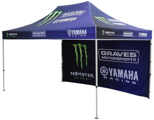 10'x15' EZ Pop-Up Canopy Tents: Custom Imprinting Via Silk Screen or Digital Dye Sublimation is Available.