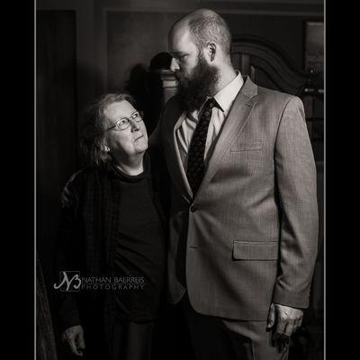 Mother and son before a wedding in Charleston SC