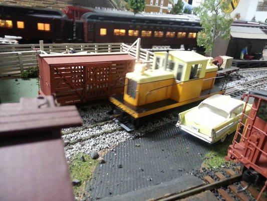 Photos of the train display at the Black Diamond.