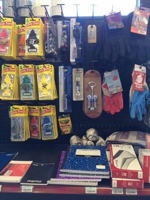 Notebooks, gloves, car air freshener, corkscrew, and more!