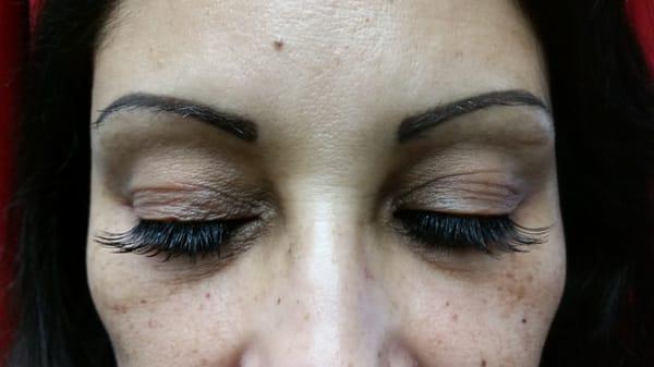 Eyebrow Tattoo
 Note: shape and color and arching varies per each persons liking.