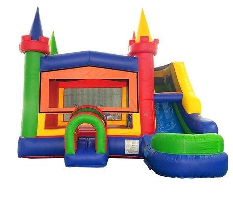 combo bounce house and water slide