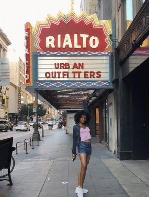 Blue takes the Rialto theatre....correction.... urban outfitters