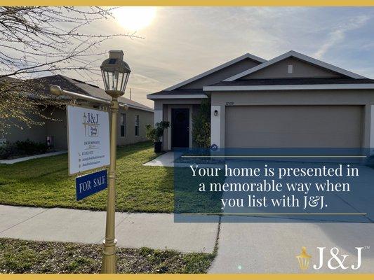 Your home is presented in a memorable way when you list with J&J.