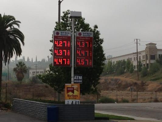 Gas prices as of 8/23/12.