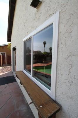 Ply Gem White vinyl retrofit window in Oceanside CA