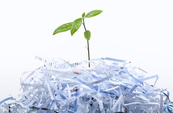 Recycled paper produces 73% less air pollution than if raw material were used. We recycle all materials shredded!