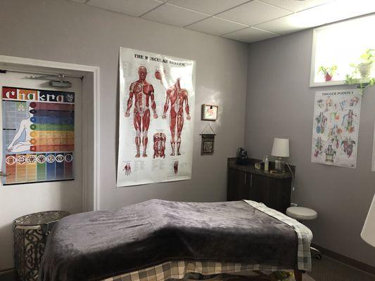 Our new massage room at Franks Chiropractic Center.